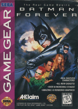 Batman Forever box art for Sega Game Gear